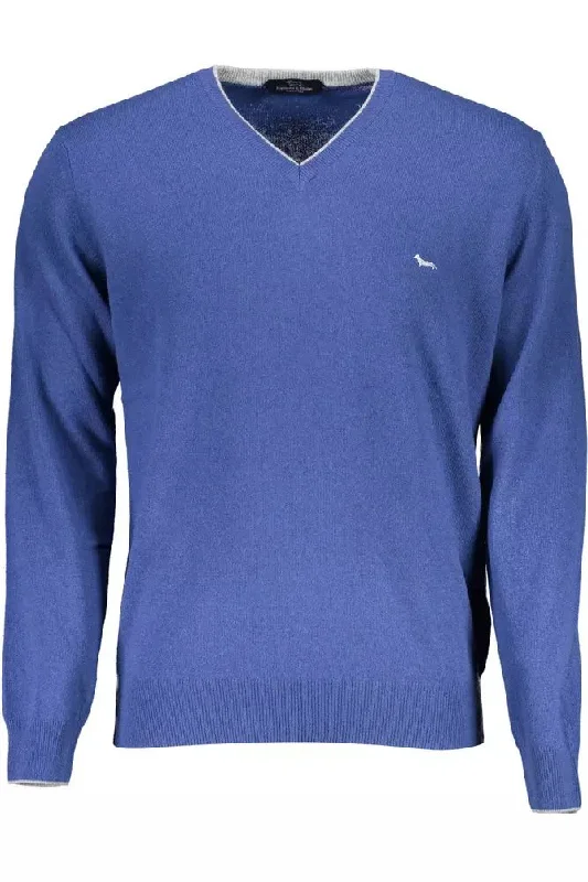 Harmont & Blaine Dapper V-Neck Sweater with Contrasting Men's Details Practical Men's Quick