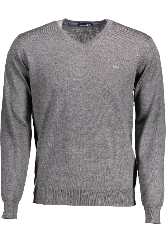 Harmont & Blaine Elegant V-Neck Wool Men's Sweater Dynamic Men's Moto