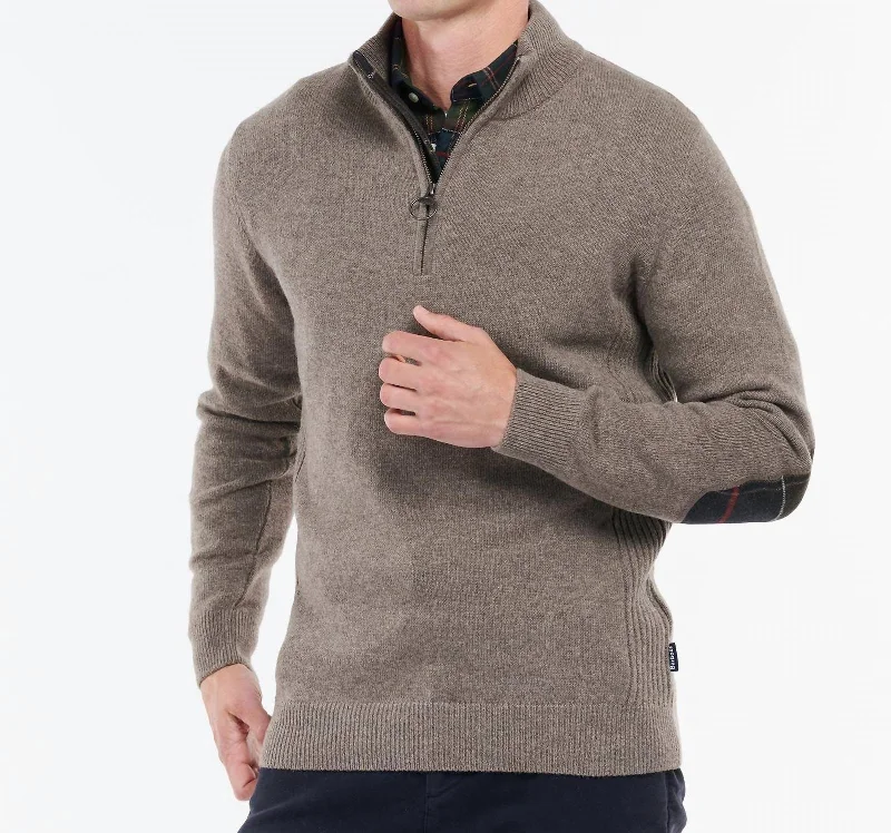 Holden Half Zip Sweater In Military Marl Sophisticated Men's 