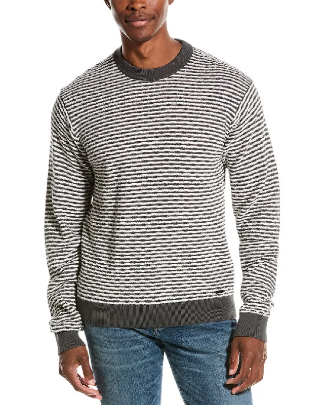 HUGO Hugo Boss Textured Crewneck Sweater Sleek Men's Metallic