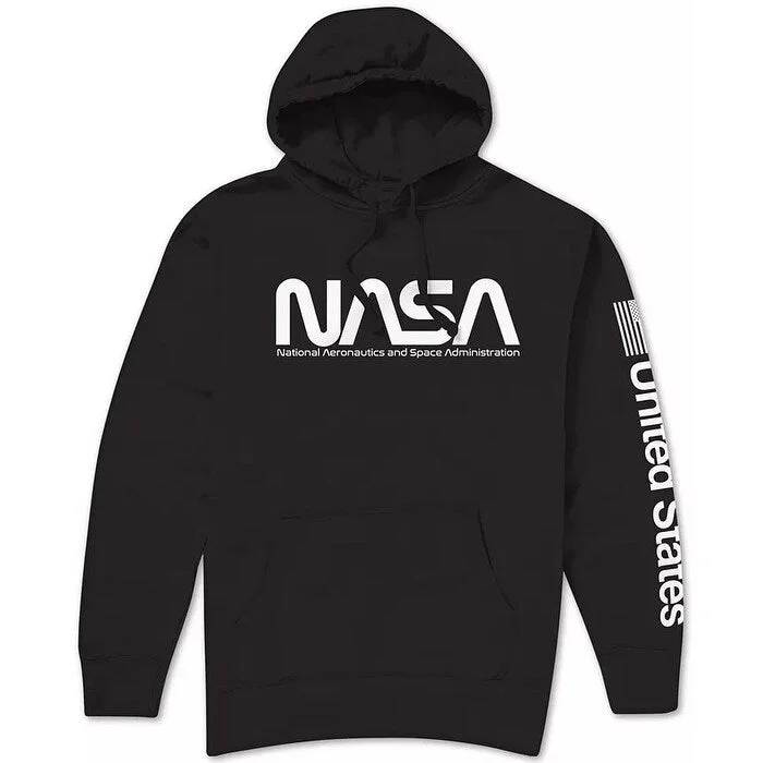 Hybrid Men's Nasa Logo Men's Hoodie Black Size Medium Beach