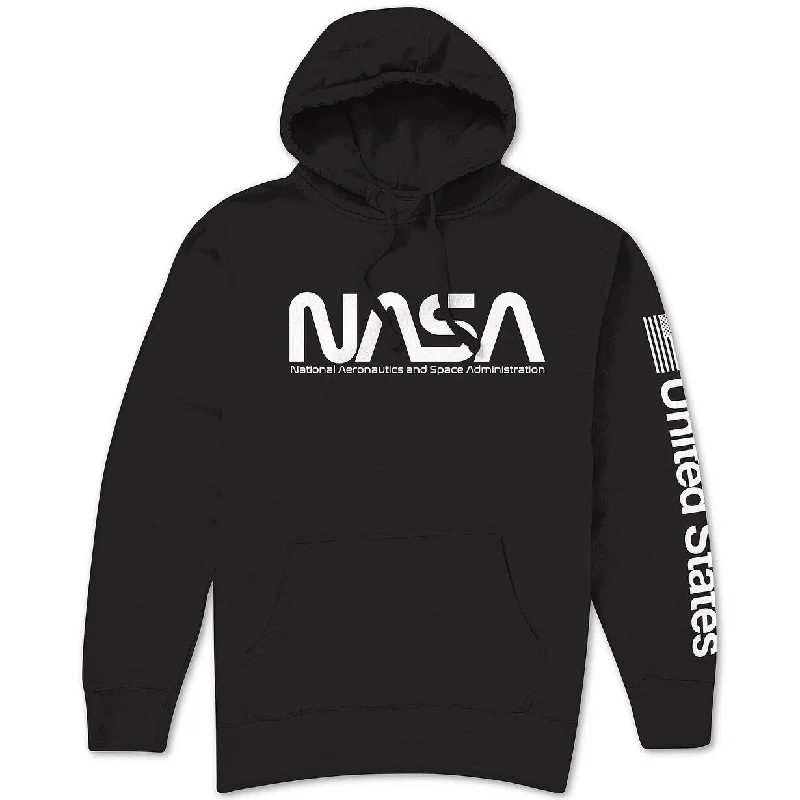 Hybrid Men's Nasa Logo Men's Hoodie Black Size XX-Large Artistic Men's Avant