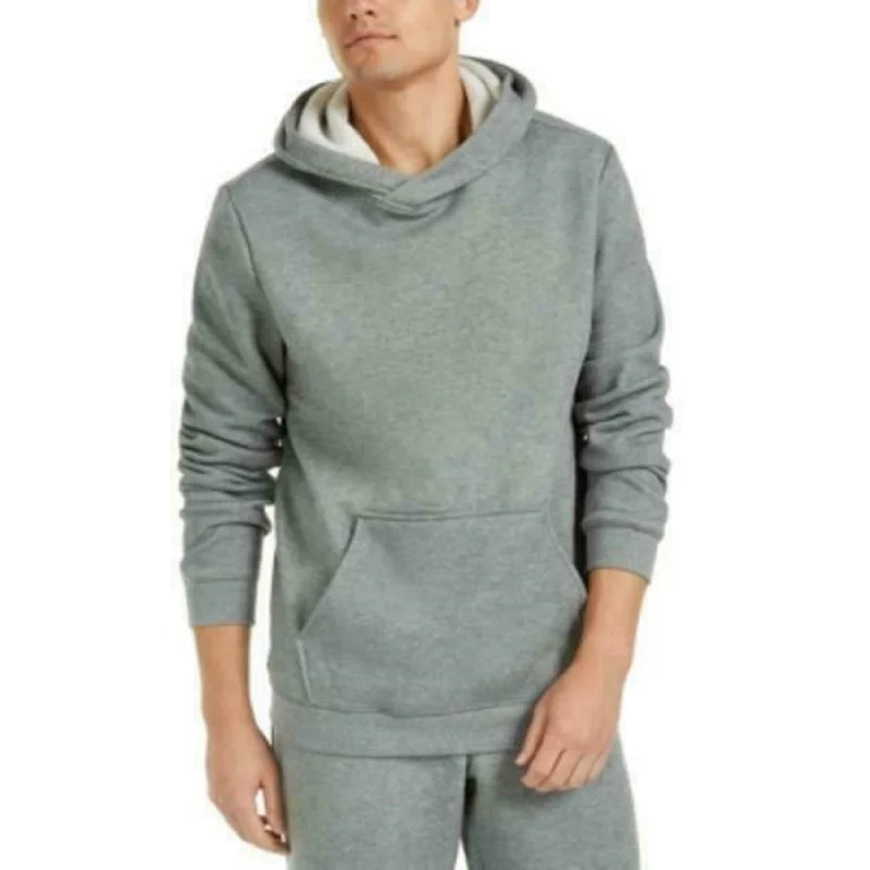 Id Ideology Men's Fleece Hoodie Gray Size Medium Unique Men's Patch