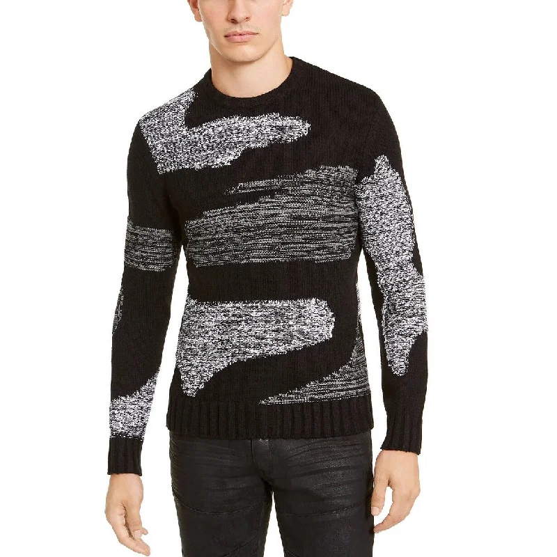 INC International Concepts Men's Allan Patterned Sweater Black Size X-Large Sophisticated Men's 