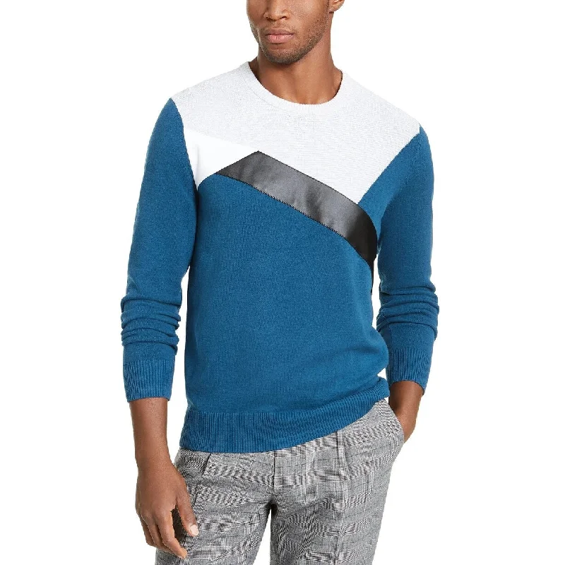 INC International Concepts Men's Colorblocked Sweater Blue Size XXL - XX-Large Refined Men's Hand