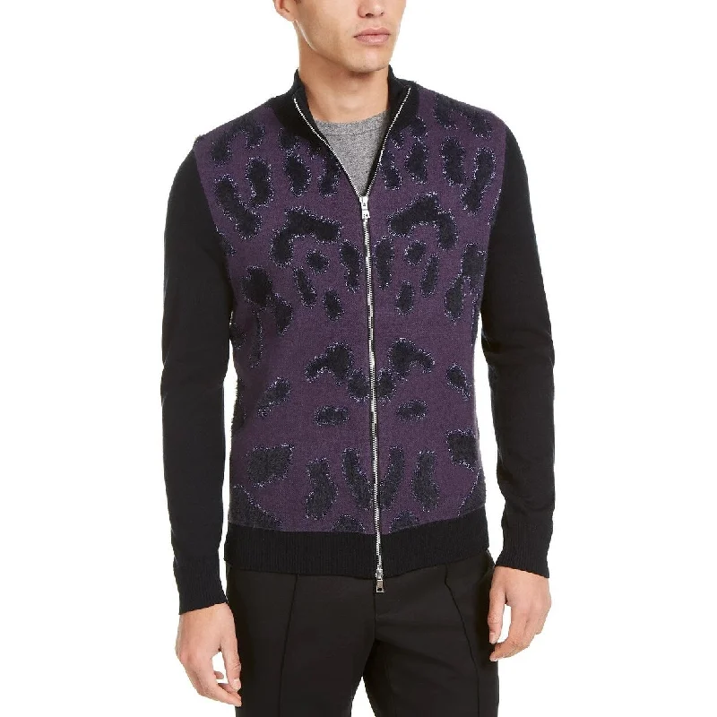 INC International Concepts Men's Full Zip Sweater Purple Size XXL - XX-Large Dynamic Men's High