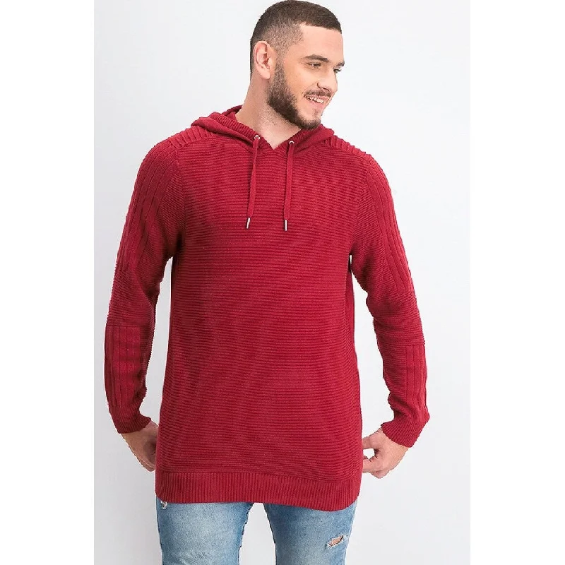 INC International Concepts Men's Hooded Sweater Red Size 2 Extra Large Trendy Men's Oversized