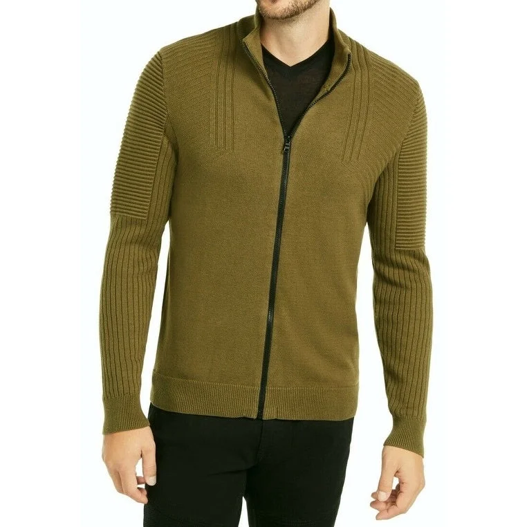 INC International Concepts Men's Samuel Zip-Front Cardigan Green Size XXX-Large Traditional Men's Country