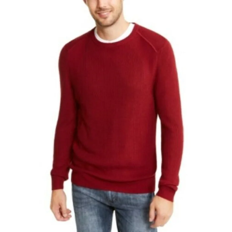 INC International Concepts Men's Textured Knit Sweater Wine Size 2XL - XX-Large Beach