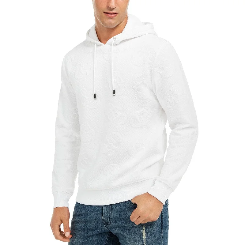 INC International Concepts Men's Textured Skull Hoodie White Size XX Large Artistic Men's Avant