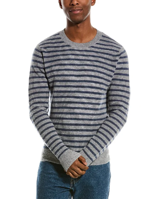 Kier + J Striped Wool & Cashmere-Blend Sweater Youthful Men's Anime