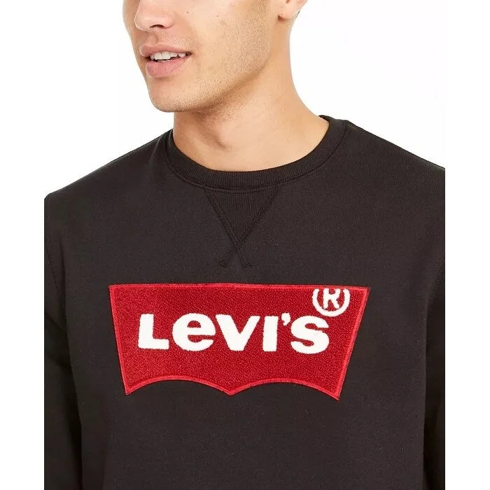 Levi's Men's Logo Graphic Crewneck Sweatshirt Black Size Extra Large - X-Large Tough Men's Military