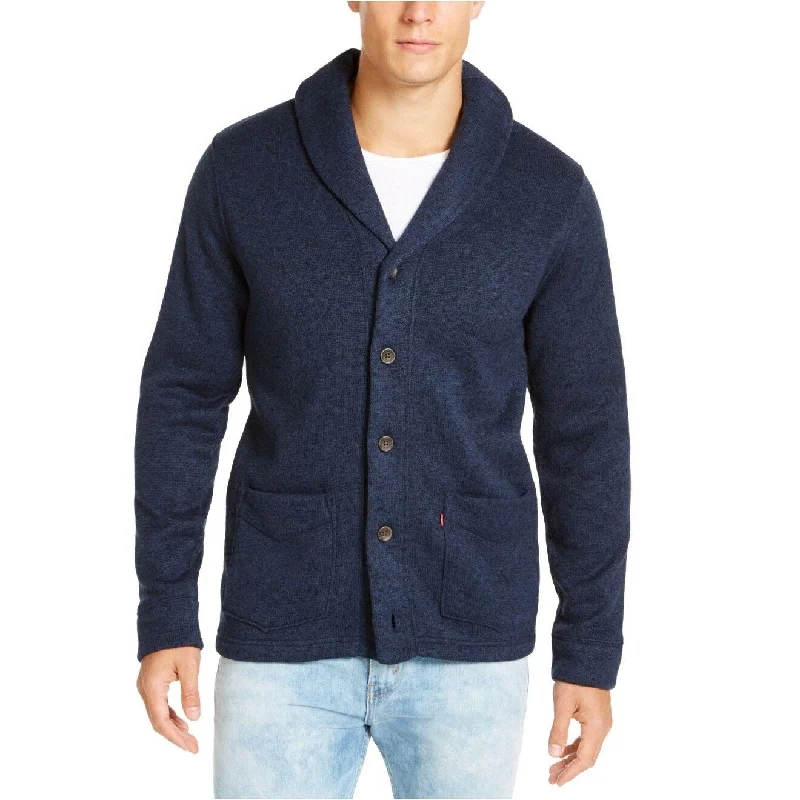 Levi's Men's Rand Shawl-Collar Cardigan Navy Size Extra Large - X-Large Casual Men's Loose