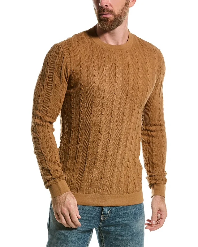 Loft 604 Cable Crewneck Sweater Elegant Men's Cashmere