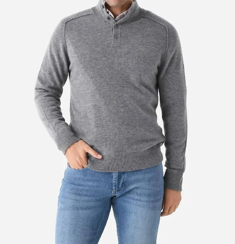 Men's High Neck Pullover In Storm Casual Men's Short