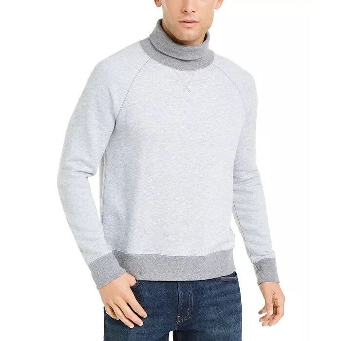 Michael Kors Men's Heather Long Sleeve Turtle Neck Classic Fit Cotton Sweater Grey Size Medium Lumberjack