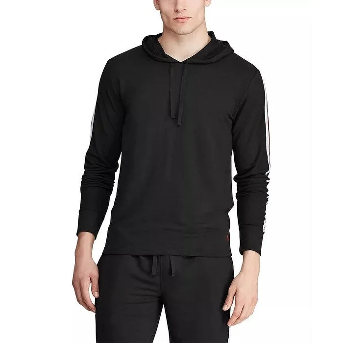 Polo Ralph Lauren Men's Mini Terry Hoodie Black Size X-Large Artistic Men's Hand