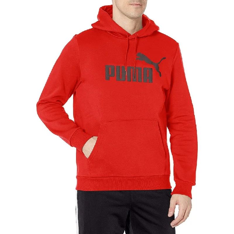 Puma Men's Essential Logo Hoodie Orange Size X-Large Trendy Men's Bucket