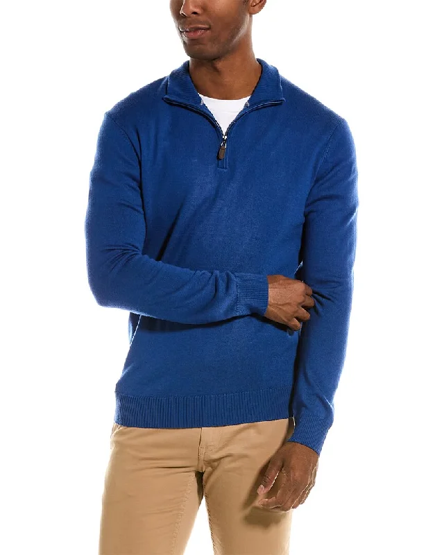 Quincy Wool 1/4-Zip Mock Sweater Refined Men's Velvet