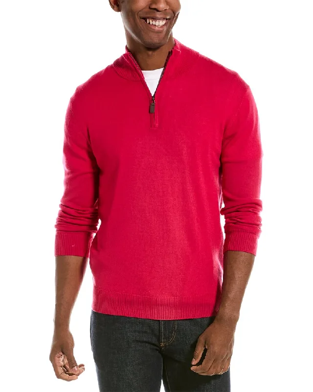 Quincy Wool 1/4-Zip Mock Sweater Relaxed Men's Beach