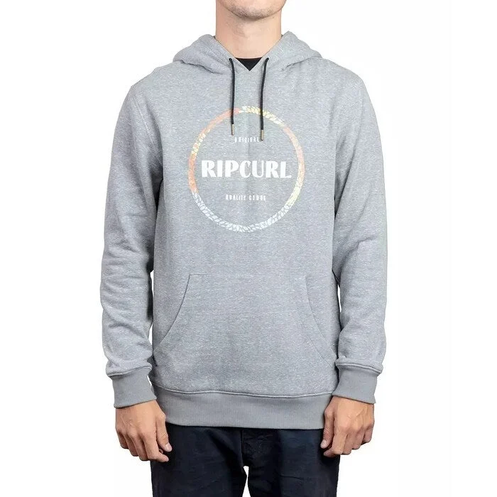 Rip Curl Men's Panga Fleece Logo Hoodie Grey Size X-Large Vacation