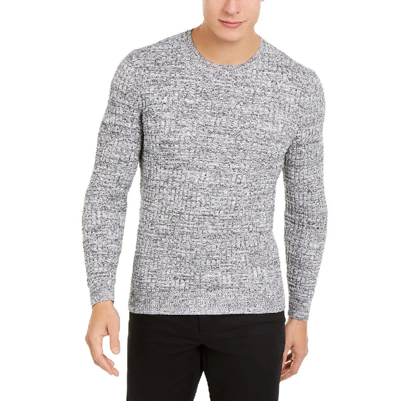 Tasso Elba Men's Basket Weave Crewneck Sweater Dark Gray Size Large Adventure