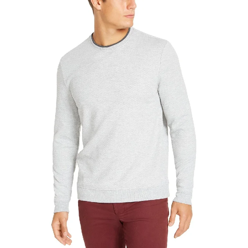 Tasso Elba Men's Crossover Sweater Gray Size XX-Large Preppy Men's College