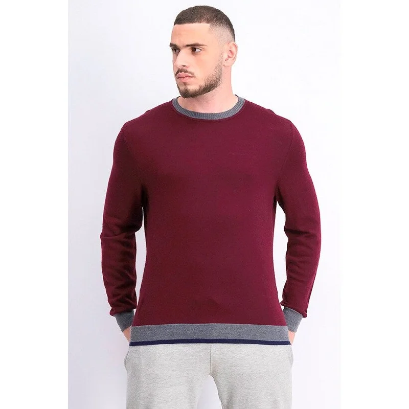 Tasso Elba Men's Merino Wool Blend Sweater Wine Size Extra Large - X-Large Cozy Men's Sherpa