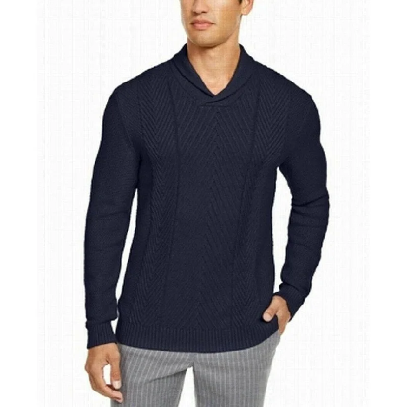 Tasso Elba Men's Textured Sweater Dark Blue Size Extra Large - X-Large Dynamic Men's Glow