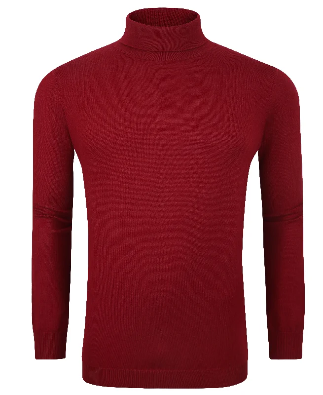 Tom Baine Slim Fit Performance Cotton Turtle Neck Luxurious Men's High