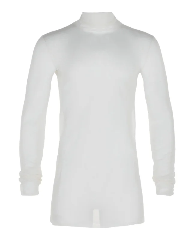 Transparent Silk Turtleneck Sweater Sporty Men's Tennis