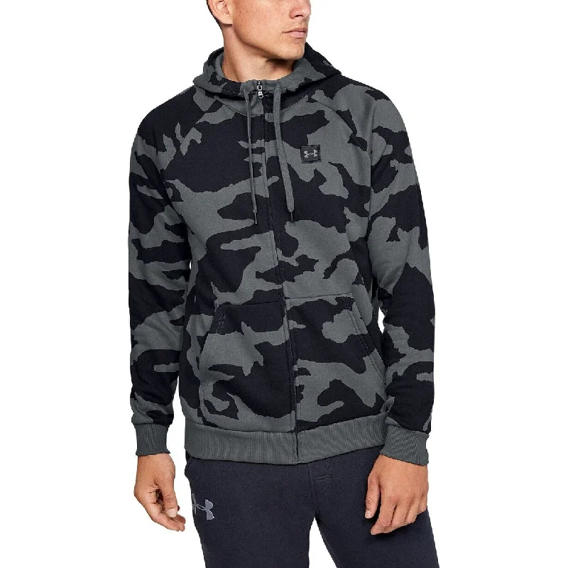 Under Armour Men's Rival Fleece Camo Zip Hoodie Charcoal Size Extra Large - X-Large Modern Men's Geometric