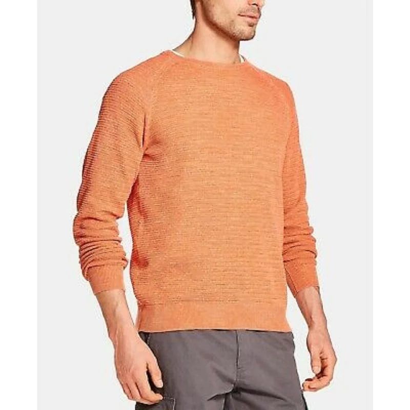 Weatherproof Vintage Men's Stonewashed Sweater Orange Size Large Athletic Men's Compression