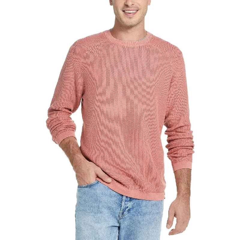 Weatherproof Vintage Men's Stonewashed Sweater Pink Size Extra Large - X-Large Organic