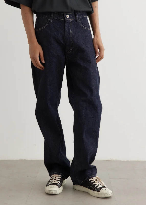 5 Pocket Denim Pants Sophisticated Men's 