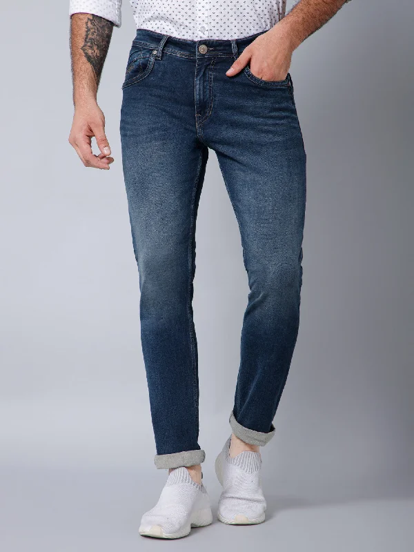 Men's Ultra Narrow fit Medium Fade Blue  Jeans Sophisticated Men's French