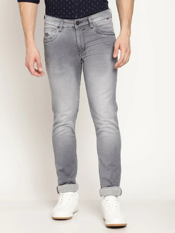 Men's Ultra Narrow fit Heavy Fade Grey  Jeans Earthy Men's Hemp