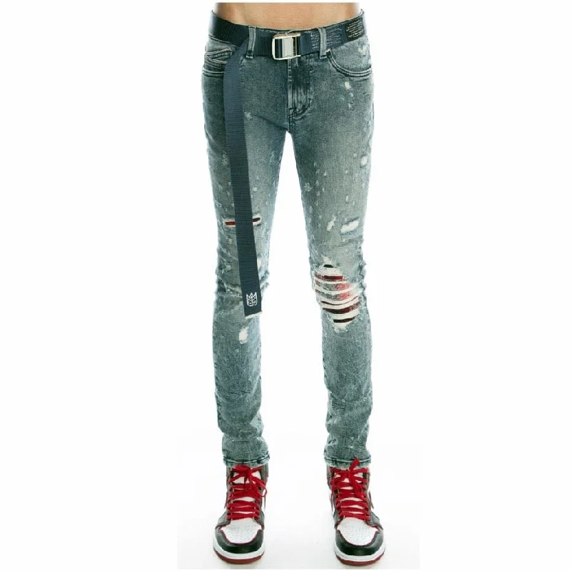 Cult Of Individuality Punk Super Skinny Stretch Belted Jeans (Grit) 620B9-SS06A Dapper Men's 1920S