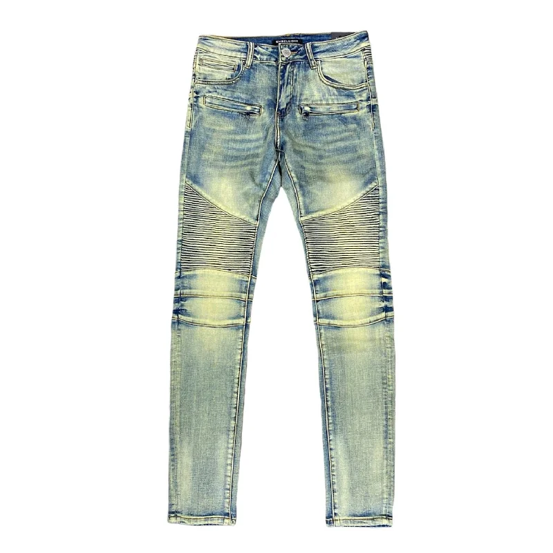 Embellish Marcos Biker Jeans (Sand Wash) EMBFALL120-116 Stylish Men's Tropical 