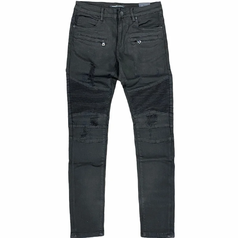 Embellish Spencer Biker Distressed Jeans (Black) EMBF219-138 Adventure