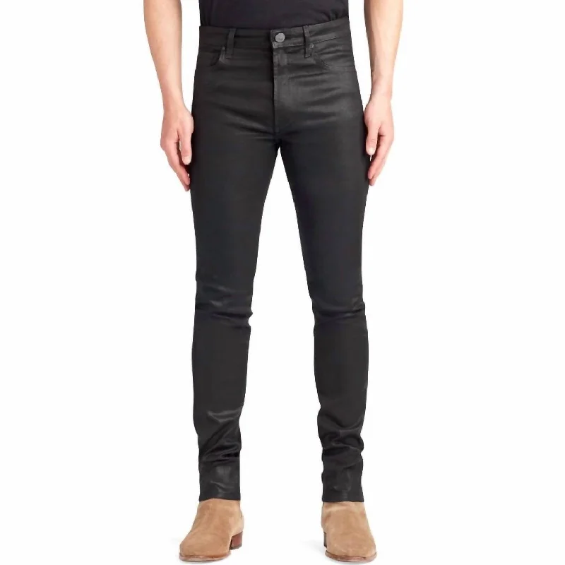 Greyson Coated Jean In Noir Casual Men's Loose