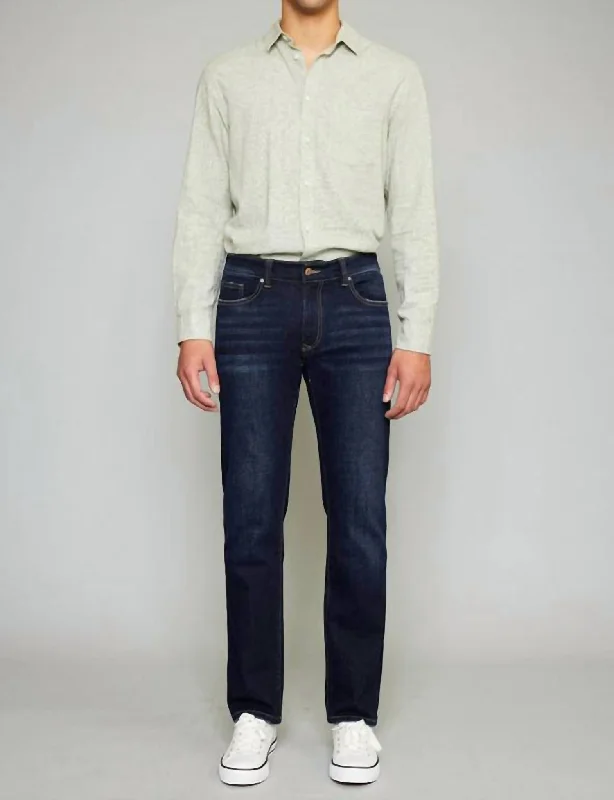 James Slim Straight Jean In Dark Wash British Gentleman Style