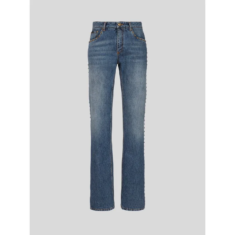 Jeans With Mini Studs Dynamic Men's Moto