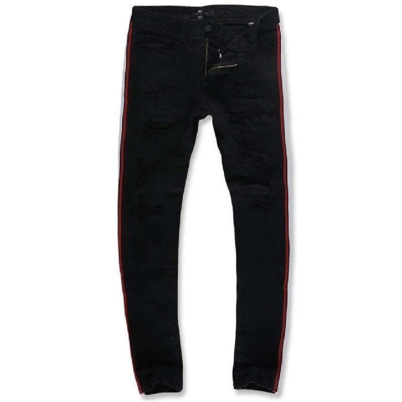 Jordan Craig Sean Grand Prix Striped Denim (Jet Black) Earthy Men's Hemp