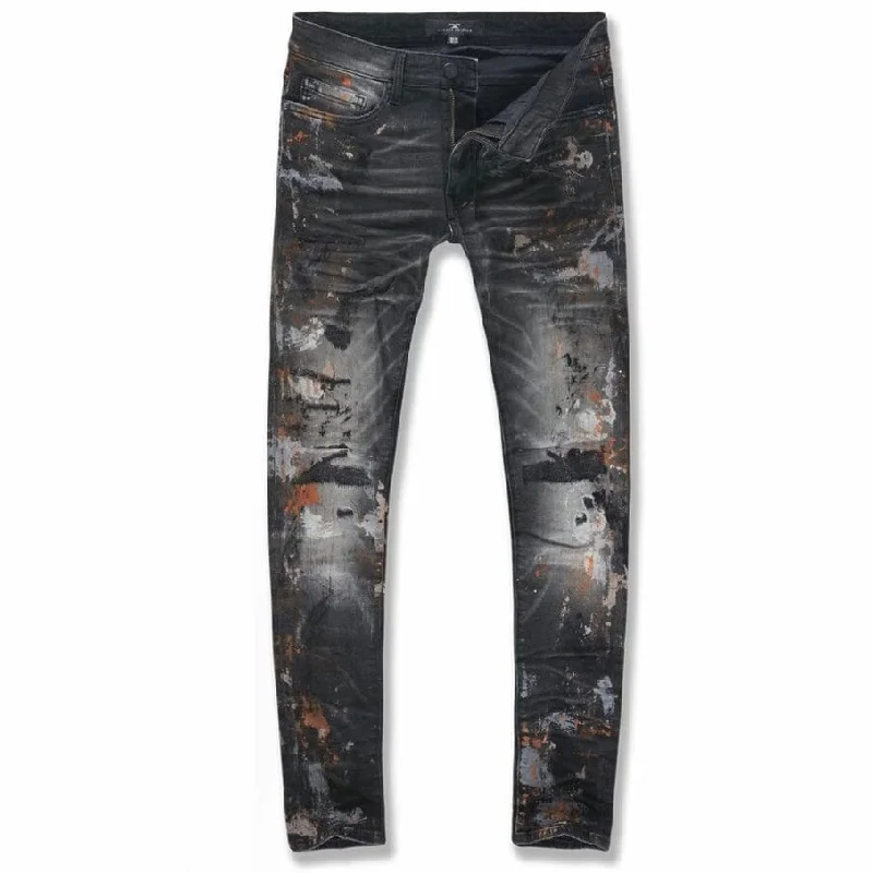 Jordan Craig Sean Paint Jeans (Industrial Black) JM3432 Elegant Men's Cashmere