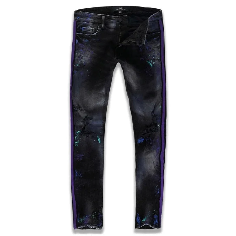 Jordan Craig Sean Talladega Striped Denim Jeans (Dark Raven) JM3403 Refined Men's Hand