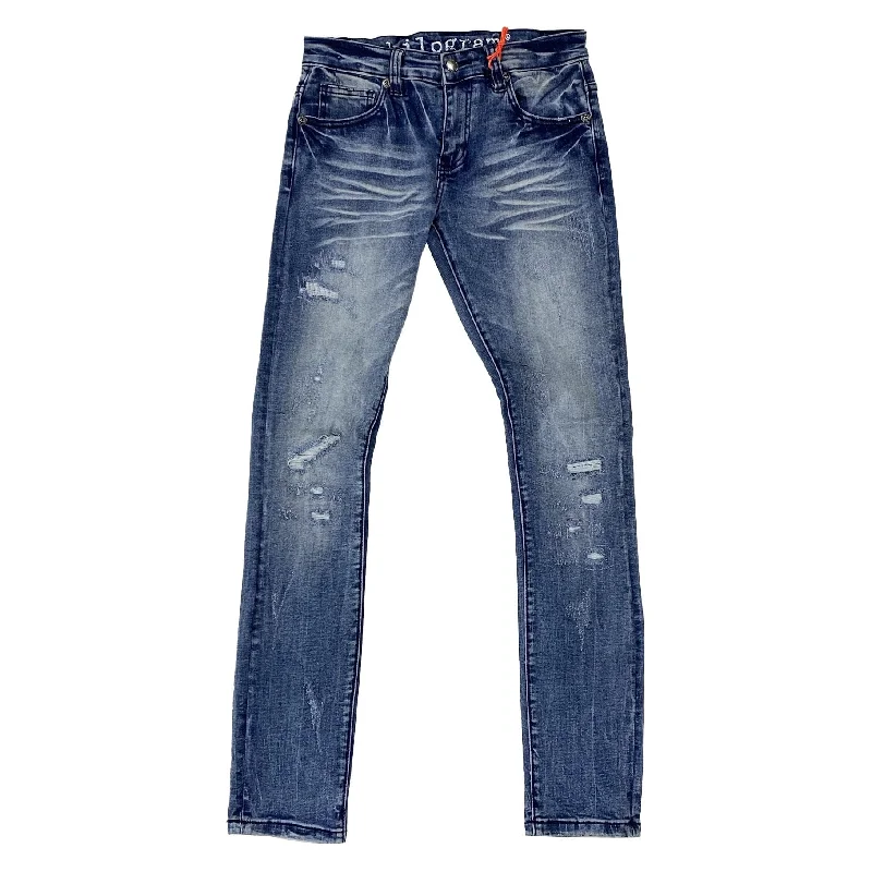 Kilogram Distress Jeans (Med Blue) KG2941 Bold Men's Animal