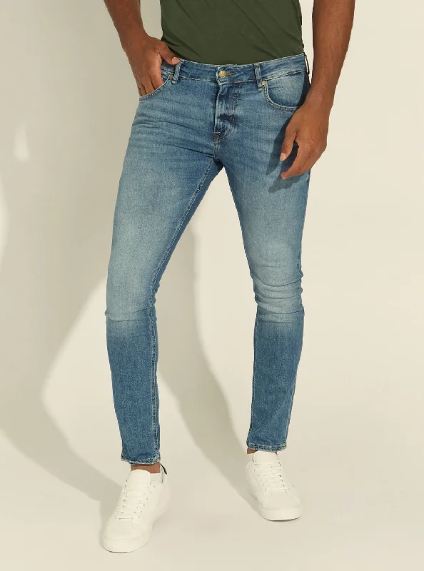 Low-Rise Miami Skinny Denim Jeans in Carry Light Wash Traditional Men's Country