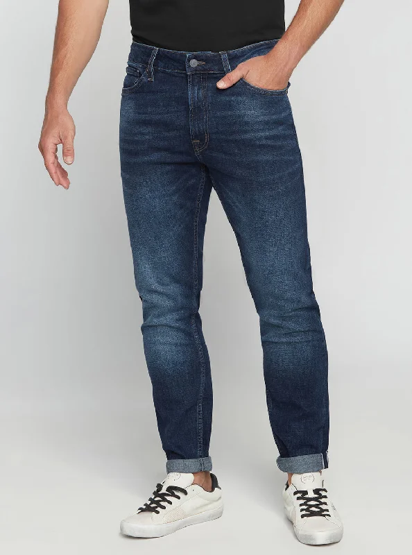 Low-Rise Regular Tapered Drake Denim Jeans In Chosen Wash Unique Men's Upcycled