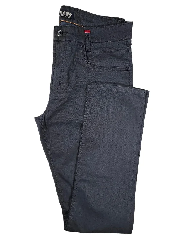 Men's Printed Denim Pant In Nautic Blue Hip Men's Retro